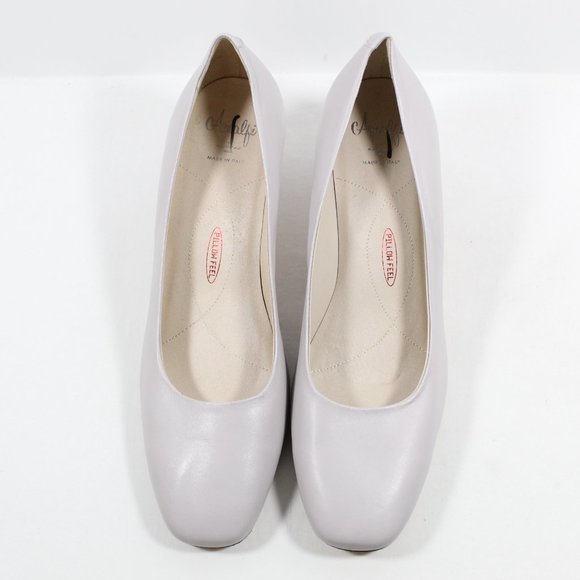 Amalfi By Rangoni Sven Leather Pump - Beige/Off White - Picture 3 of 5